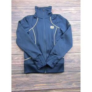 Columbia Notre Dame Fighting Irish Mens XS Blue Full Zip Mock Neck Jacket